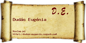 Dudás Eugénia névjegykártya